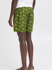 Blend Green Soft Banana Print Swim Shorts - Image 2 of 5