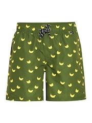 Blend Green Soft Banana Print Swim Shorts - Image 5 of 5