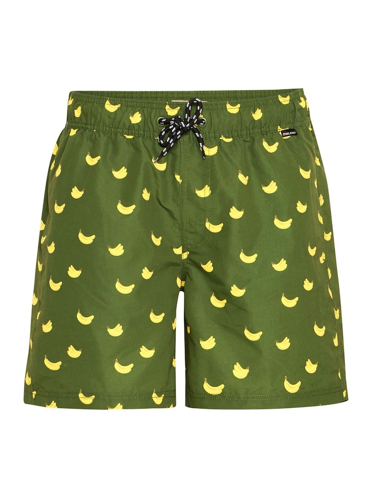 Blend Green Soft Banana Print Swim Shorts - Image 5 of 5