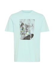 Blend Blue Holiday Printed Short Sleeve 100% Cotton T-Shirt - Image 5 of 5