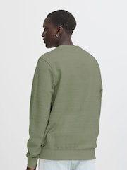 Blend Green Sand Woven Crew Neck Sweater - Image 2 of 5