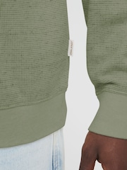 Blend Green Sand Woven Crew Neck Sweater - Image 3 of 5