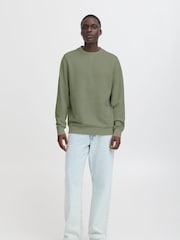 Blend Green Sand Woven Crew Neck Sweater - Image 4 of 5