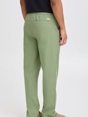 Blend Green Regular Fit Linen Mix Trousers - Image 4 of 5