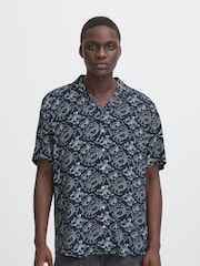 Blend Blue Crab Print Resort Short Sleeve Shirt - Image 1 of 5