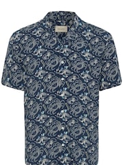 Blend Blue Crab Print Resort Short Sleeve Shirt - Image 5 of 5