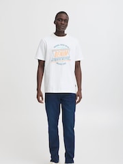 Blend Denim Dark Blue Tapered Fit Mid Stretch Jeans - Image 4 of 5