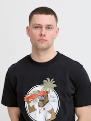 Blend Black Printed Short Sleeve T-Shirt - Image 4 of 5