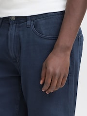 Blend Navy Regular Fit Woven 100% Cotton Shorts - Image 3 of 4