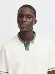 Weiß - Blend Resort Short Sleeve 100% Cotton Polo Shirt - Bild 3 von 5