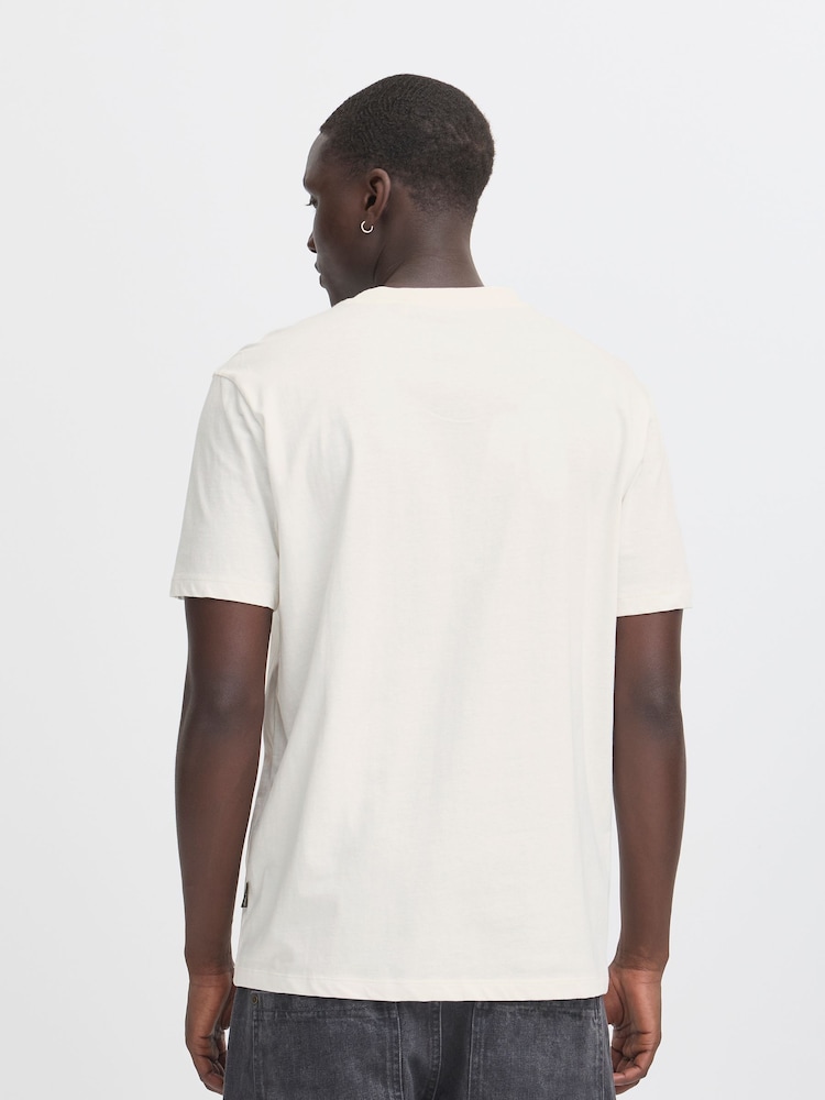Blend White Holiday Printed Short Sleeve 100% Cotton T-Shirt - Image 2 of 5