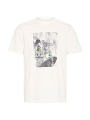 Blend White Holiday Printed Short Sleeve 100% Cotton T-Shirt - Image 5 of 5