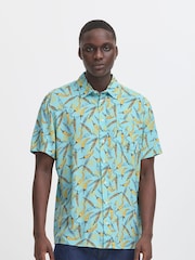 Blend Blue Sand Chilli Print Short Sleeve Shirt - Image 1 of 5