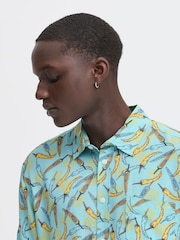 Blend Blue Sand Chilli Print Short Sleeve Shirt - Image 3 of 5