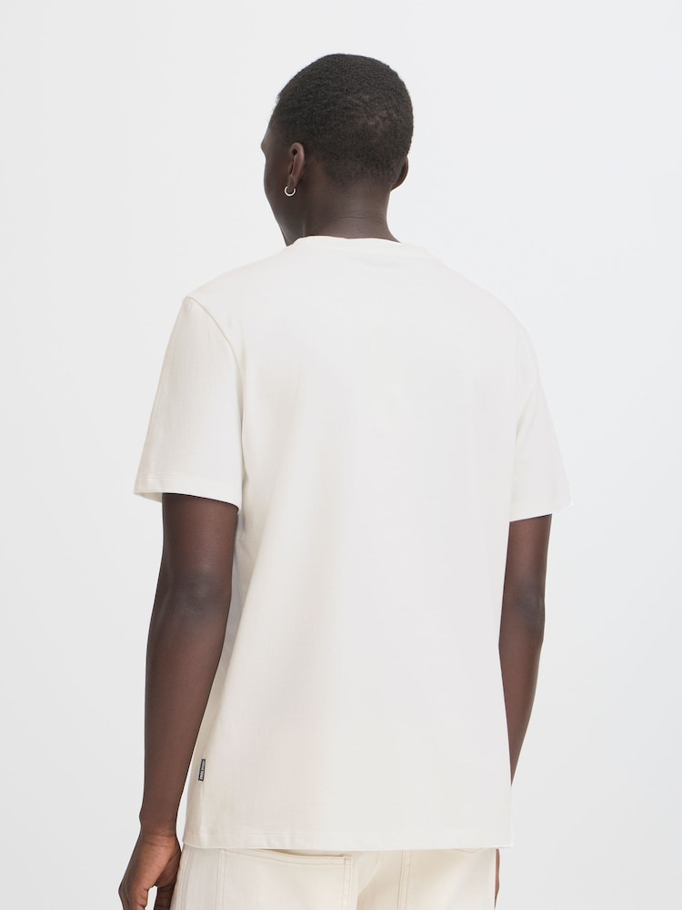 Blend White Deer Sloth Printed Short Sleeve 100% Cotton T-Shirt - Image 2 of 5
