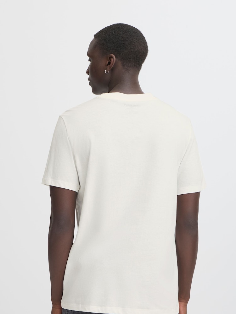 Blend White Printed Short Sleeve 100% Cotton T-Shirt - Image 2 of 5
