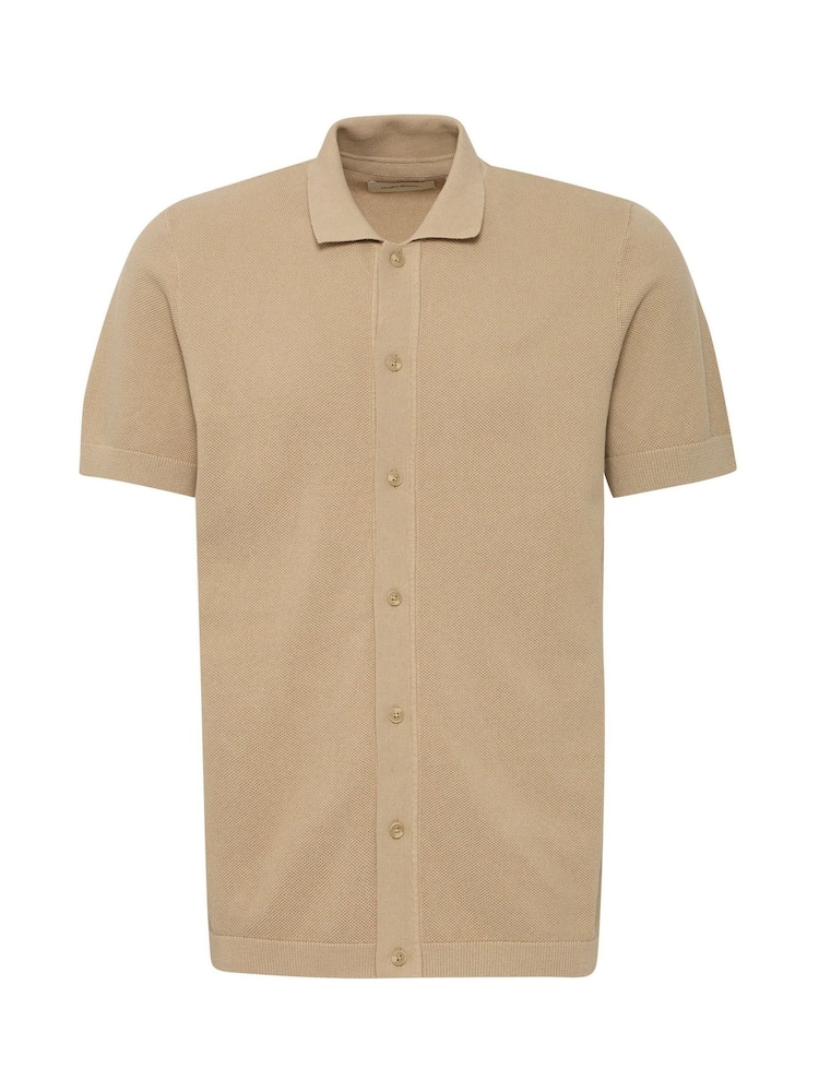 Blend Natural Knitted Short Sleeve 100% Cotton Shirt - Image 5 of 5