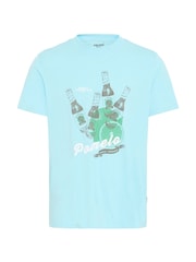 Blend Blue Printed Short Sleeve 100% Cotton T-Shirt - Image 5 of 5