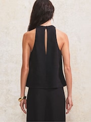 Ro&Zo Linen Blend Halter Top - Imagen 2 de 4