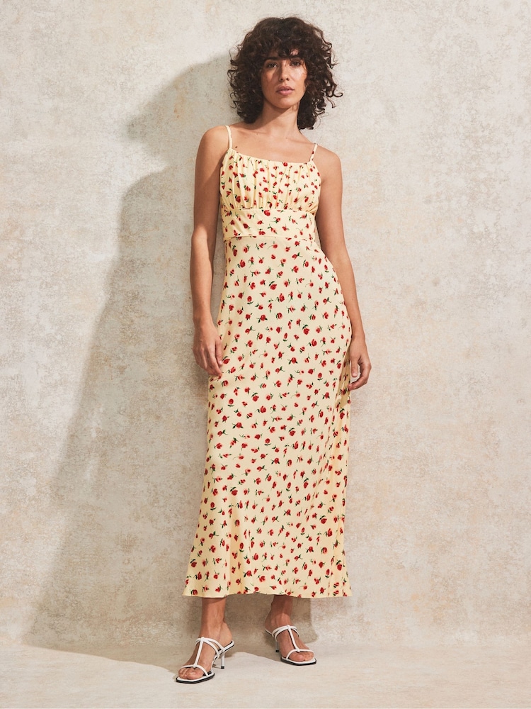 Ro&Zo Natural Gathered Bodice Cami Dress - Image 3 of 4