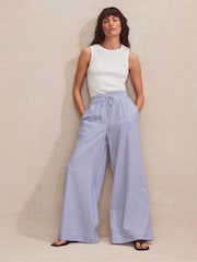 Ro&Zo Blue Petite Petite Stripe Trousers - Image 1 of 4