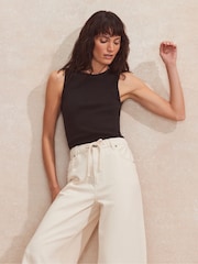 Ro&Zo Black Rib Tank Top - Image 1 of 4