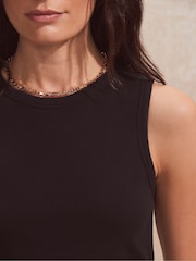 Ro&Zo Black Rib Tank Top - Image 3 of 4