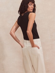 Ro&Zo Black Rib Tank Top - Image 4 of 4