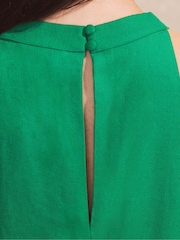 Ro&Zo Green Linen Blend Halter Top - Image 5 of 5