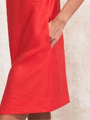 Ro&Zo Red Gathered Neck Short Dress - Image 4 of 5