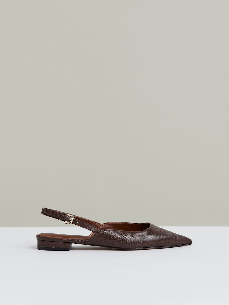 Reiss Chocolate Aubrey Shoes - Image 1 of 4