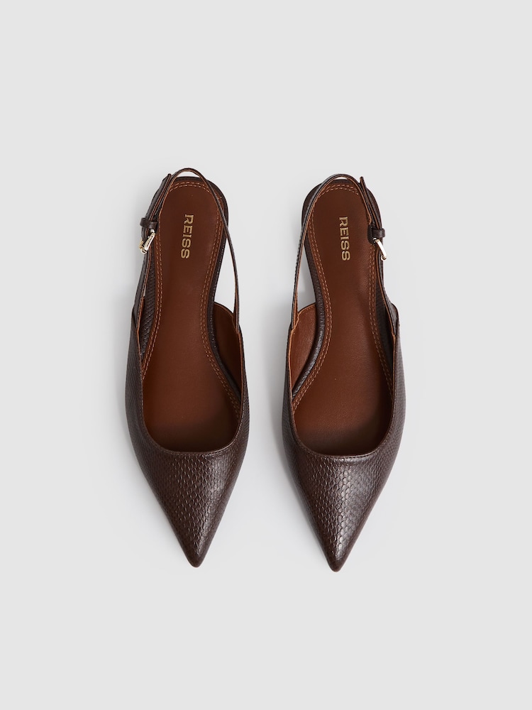 Reiss Chocolate Aubrey Shoes - Image 2 of 4