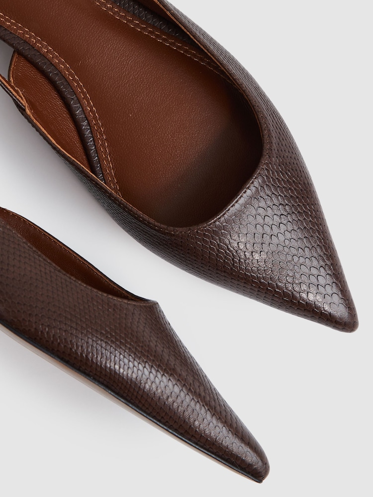 Reiss Chocolate Aubrey Shoes - Image 4 of 4