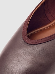Reiss Oxblood Dina Nappa Leather Ballet Flats - Image 4 of 4
