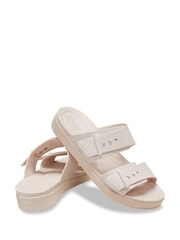 Crocs Cream Brooklyn Buckle Low Sandals - Image 3 of 5