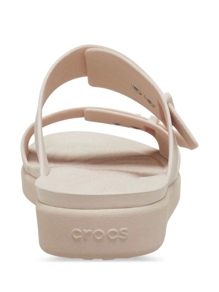 CROCS Cream Sandals Versatile Comfort/ Firm Price Buy Crocs Cream Brooklyn Buckle Low Sandals from Next USA main image 4