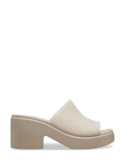 Crocs Brown Brooklyn Slide Heels - Image 1 of 5