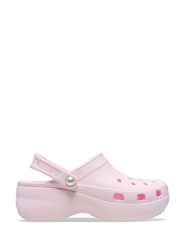 Crocs Pink Classic Platform Clogs - Image 1 of 5