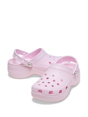 Crocs Pink Classic Platform Clogs - Image 3 of 5