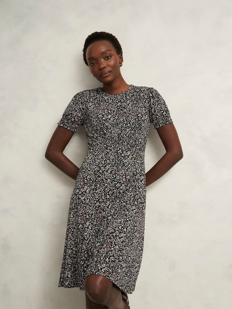 Hobbs Black Rima Jersey Dress - Image 1 of 4