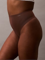 Calvin Klein Brown Stay Put Mesh Thong - Image 6 of 8