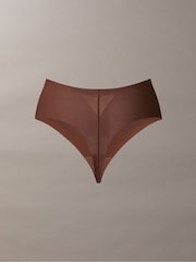 Calvin Klein Brown Stay Put Mesh Thong - Image 8 of 8