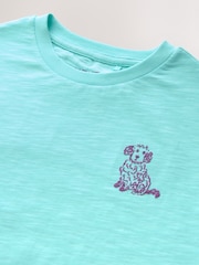 Blue Dog Oversized Graphic Print T-Shirt (3-16yrs) - Image 4 of 4