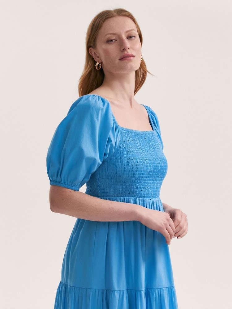Finery Melody Cotton Shirred Midi Dress - Image 3 of 4