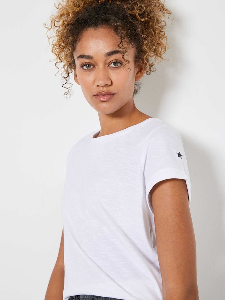 Mint Velvet White 100% Cotton Star T-Shirt - Image 2 of 5