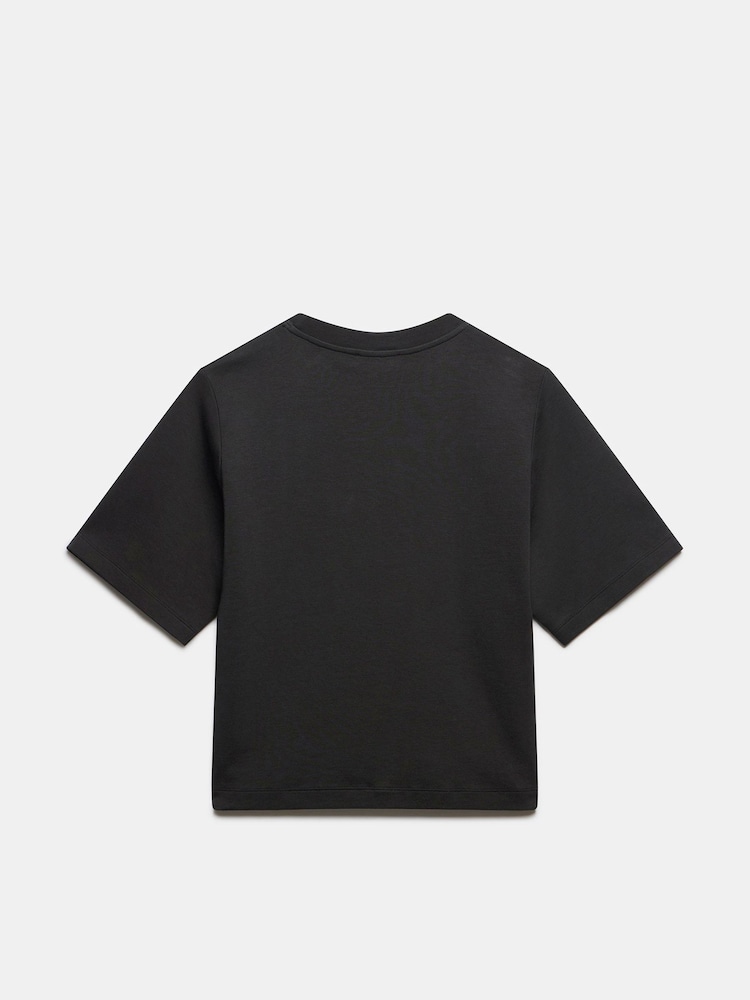 Mint Velvet Black Ultimate 100% Cotton T-Shirt - Image 4 of 4 Mint Velvet Black Ultimate 100% Cotton T-Shirt - Image 4 of 4