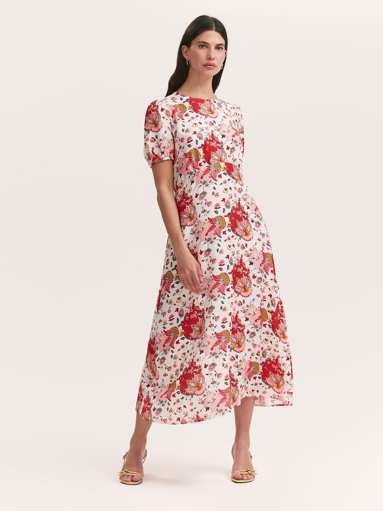 Finery Lili Floral Print Midi Tea Dress - תמונה 1 מתוך 4 Finery Lili Floral Print Midi Tea Dress - תמונה 1 מתוך 4