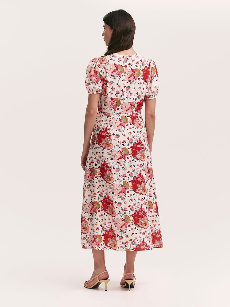 Finery Lili Floral Print Midi Tea Dress - תמונה 4 מתוך 4 Finery Lili Floral Print Midi Tea Dress - תמונה 4 מתוך 4
