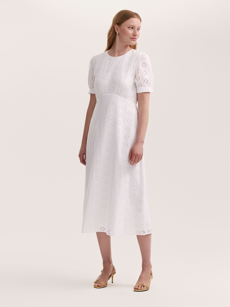 Finery Mela Cotton Broderie Midi Tea Dress - Imagen 1 de 4 Finery Mela Cotton Broderie Midi Tea Dress - Imagen 1 de 4