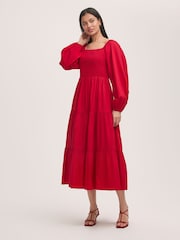 Finery Lauretta Cotton Midi Tiered Dress - Image 1 of 4